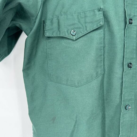 Vintage Blitz Weinhard Workers Shirt Green - Picture 4 of 6